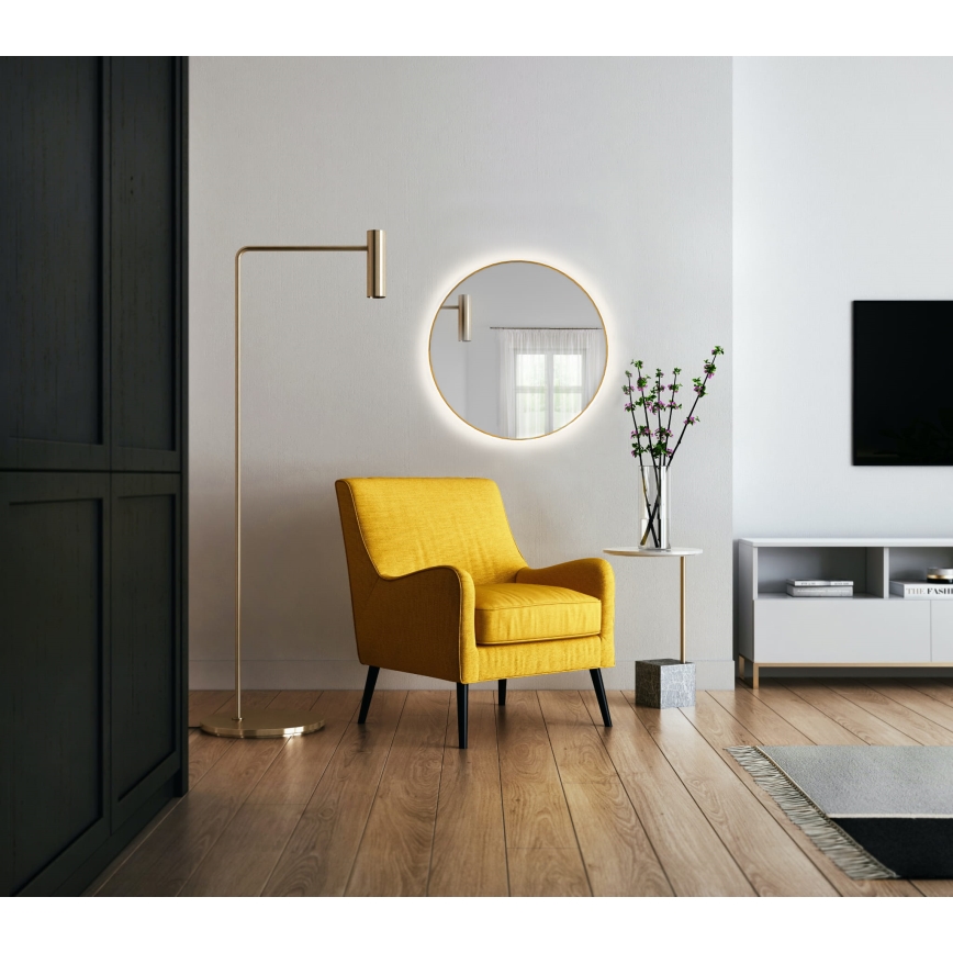 Baltica Design - LED badkamerwandspiegel met verlichting BRIGHT LED/15W/230V 4500K Ø 70 cm IP65 goud
