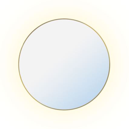 Baltica Design - LED-badkamerwandspiegel met geïntegreerde verlichting BRIGHT LED/15W/230V 3000K Ø 80 cm IP65 goudkleurig