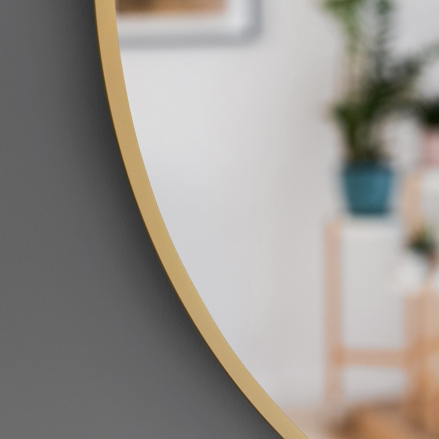 Baltica Design - LED-badkamerwandspiegel met geïntegreerde verlichting BRIGHT LED/15W/230V 3000K Ø 80 cm IP65 goudkleurig