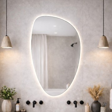Baltica Design - LED-wandspiegel voor de badkamer met achtergrondverlichting STONE FLUID LED/15W/230V 4500K 92x55 cm IP65