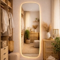 Baltica Design - LED-wandspiegel voor de badkamer met geïntegreerde verlichting STONE CALM LED/15W/230V 2700K 155x50 cm IP65