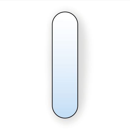 Baltica Design - Wandspiegel TINY BORDER 155x40 cm zwart