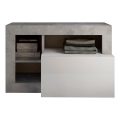 Bank LENOR wit/grijs, beton