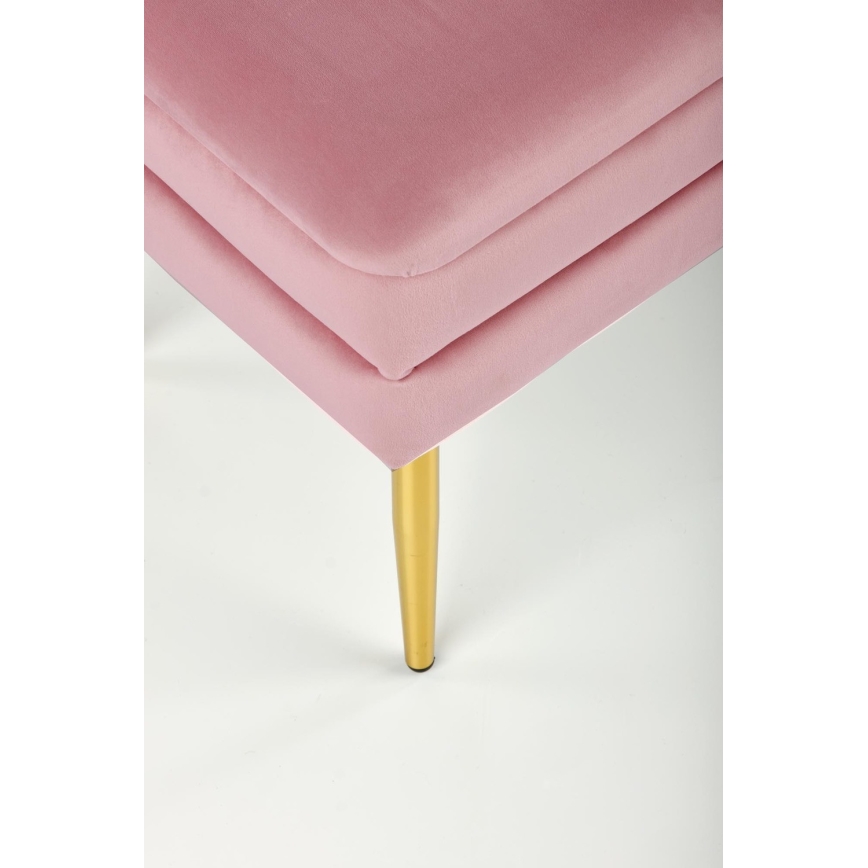 Bank met een opslagruimte VELVA 37x78 cm roze/goud