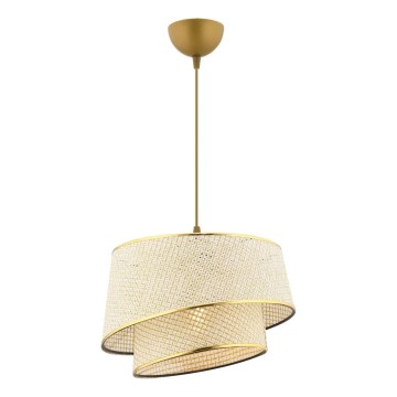 BARETTE 1xE27/60W/230V Crème/Gouden Hanglamp