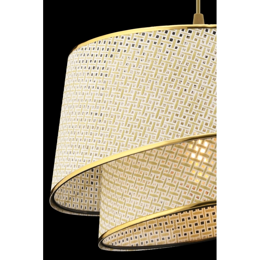BARETTE 1xE27/60W/230V Crème/Gouden Hanglamp