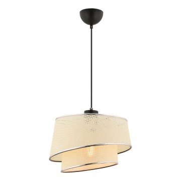 BARETTE Hanglamp 1xE27/60W/230V crème/glanz chrom