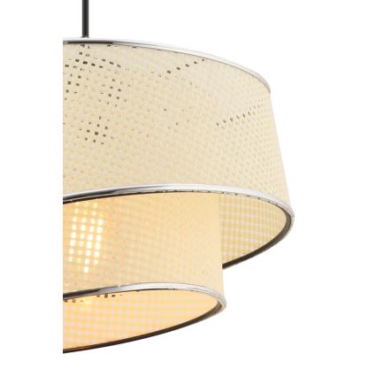 BARETTE Hanglamp 1xE27/60W/230V crème/glanz chrom