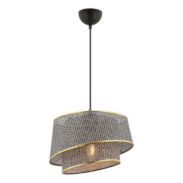 BARETTE Hanglamp 1xE27/60W/230V Grijs/Goud