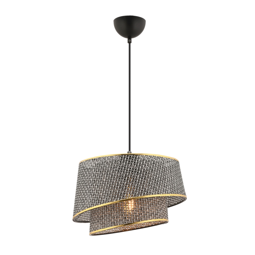 BARETTE Hanglamp 1xE27/60W/230V Grijs/Goud