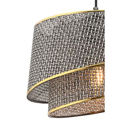 BARETTE Hanglamp 1xE27/60W/230V Grijs/Goud