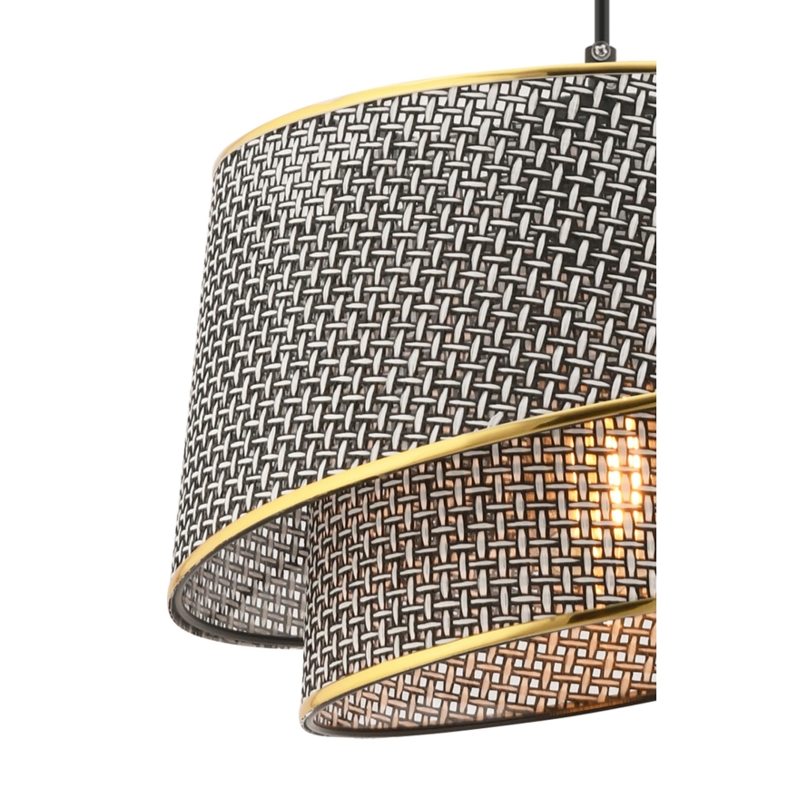 BARETTE Hanglamp 1xE27/60W/230V Grijs/Goud