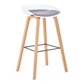 Barkruk 81x51 cm beige/wit
