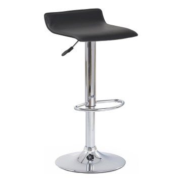 Barkruk 84x40 cm zwart/glanzend chroom
