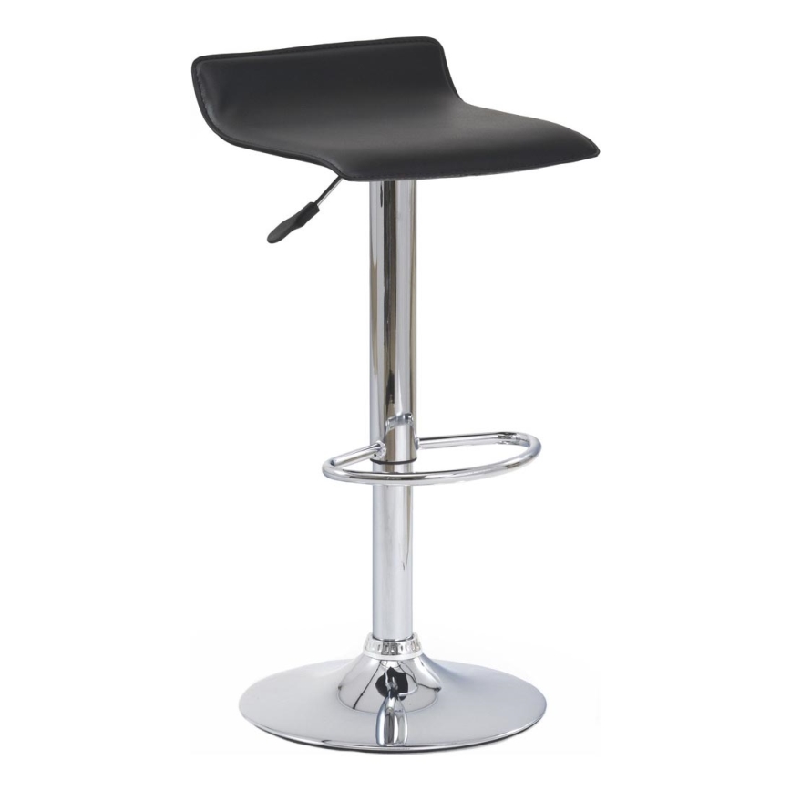 Barkruk 84x40 cm zwart/glanzend chroom