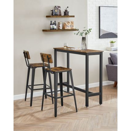 Barkruk AVEN bruin/zwart