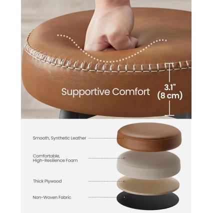 Barstoel LIOR bruin/zwart