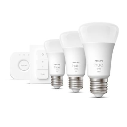 Basis Set Philips Hue WHITE 3xE27/9,5W 2700K + verbindingsapparaat