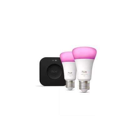 Startset Philips Hue WHITE AND COLOR AMBIANCE 2xE27/8,1W 1000-20000K  + verbindingsapparaat
