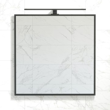 BATH DELUXE 01-080-05-02-00 - Badkamer spiegel BORGSTED 80x80 cm zwart