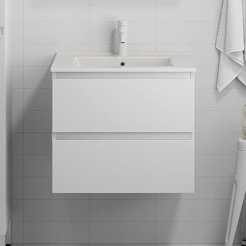 BATH DELUXE 03-060-63-01-01 - Badkamerkast met een kom KENWOOD 61 cm mat wit