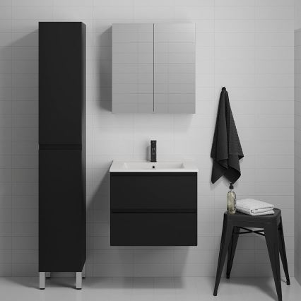 BATH DELUXE 04-030-63-02-01 - Badkamerkast KENWOOD 186 cm mat zwart
