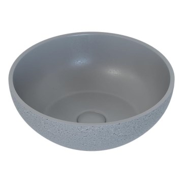 BATH DELUXE 06-039-19-23-00 - Opzetwastafel BERGEN Ø 39 cm beton/grijs