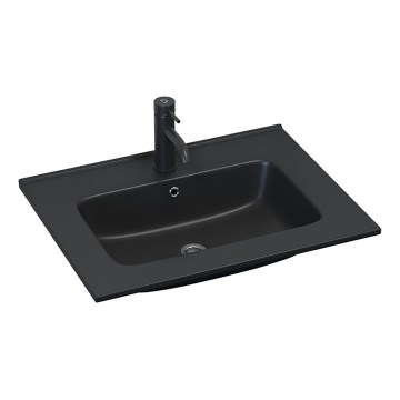 BATH DELUXE 06-060-27-02-00 - Inbouwwastafel HYGE 61x46 cm keramiek/zwart