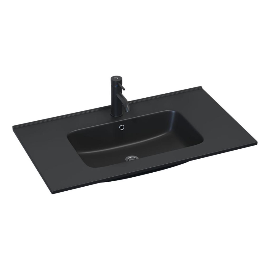 BATH DELUXE 06-080-27-02-00 - Inbouwwastafel HYGE 81x46 cm keramiek/zwart