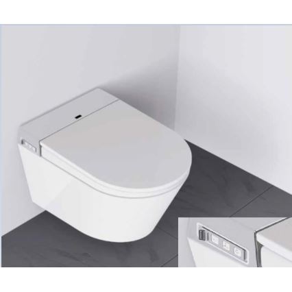 BATH DELUXE 21-040-02-11-00 - Wandcloset met bidet en toiletzitting SoftClose TISVILDELEJE 1600W/230V wit + afstandsbediening