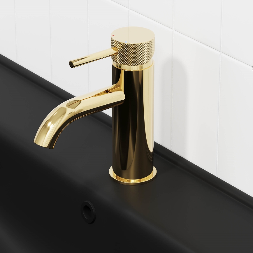 BATH DELUXE 28-005-03-64-00 - Kraan voor wastafel ANHOLT 15,6 cm glanzend messing