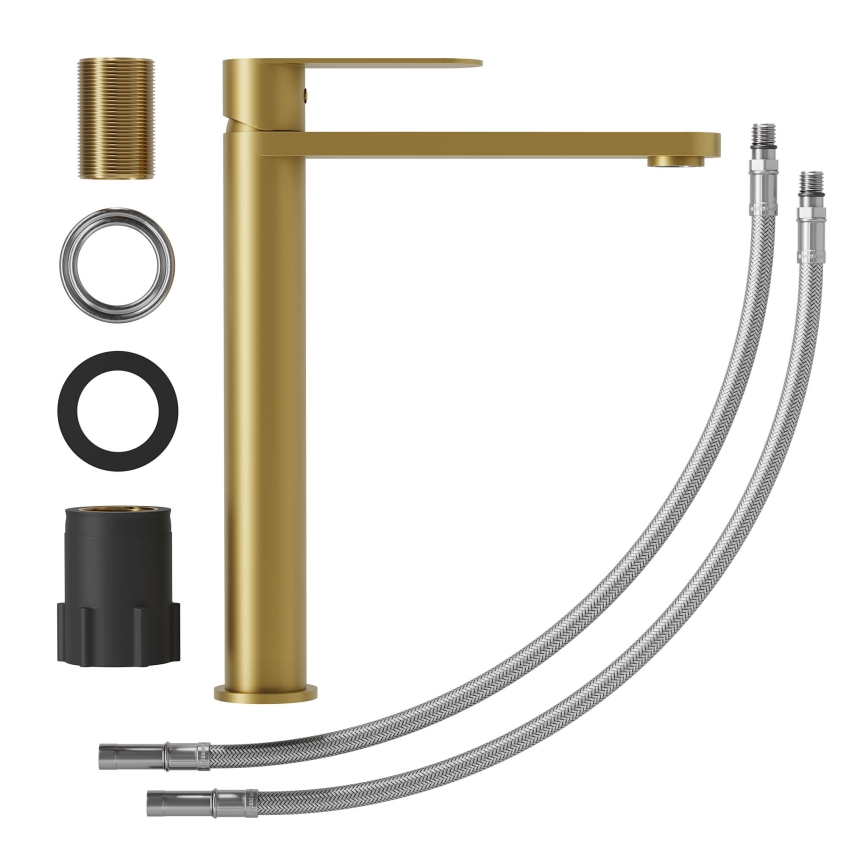 BATH DELUXE 28-027-02-70-02 - Kraan voor wastafel TARNBY 27,3 cm geborsteld messing