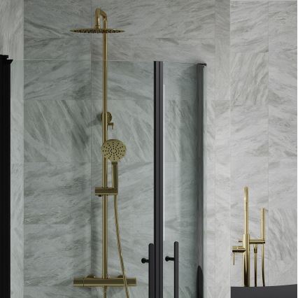 BATH DELUXE 31-120-05-70-00 - Doucheset met thermostaatkraan DRAGOR geborsteld messing