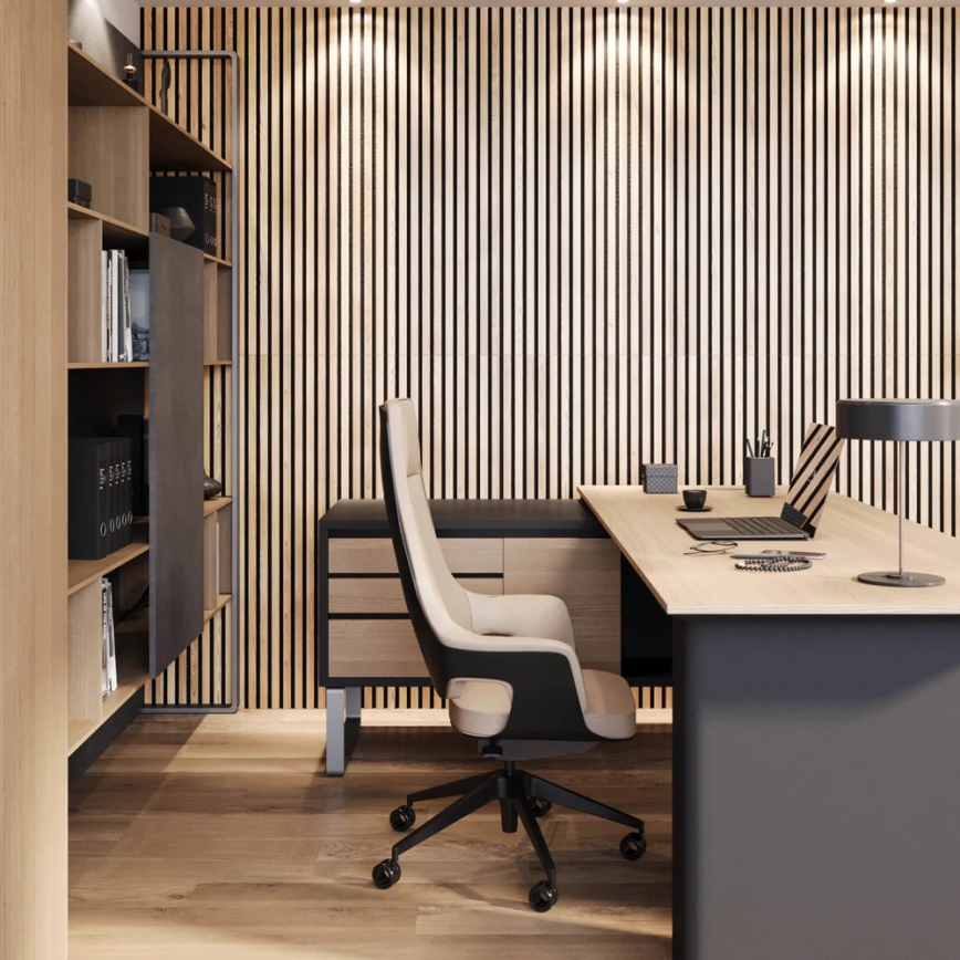 BATH DELUXE 54-240-11-86-12 - Akoestisch bekledingspaneel VASALUND 240x52 cm eiken