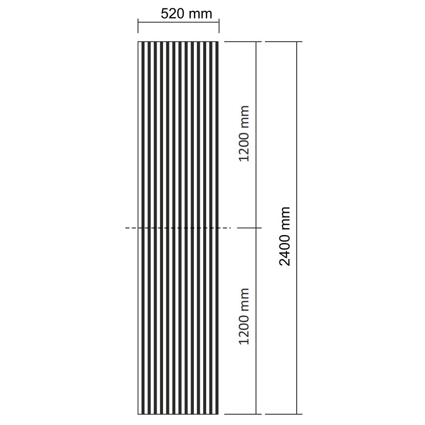 BATH DELUXE 54-240-11-86-12 - Akoestisch bekledingspaneel VASALUND 240x52 cm eiken