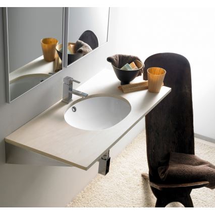 Bathco 0053 - Inbouwwastafel ANCONA 55x41 cm porselein/wit