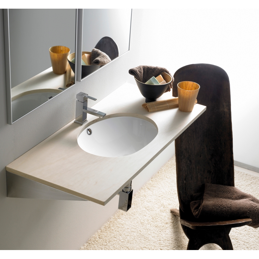 Bathco 0053 - Inbouwwastafel ANCONA 55x41 cm porselein/wit