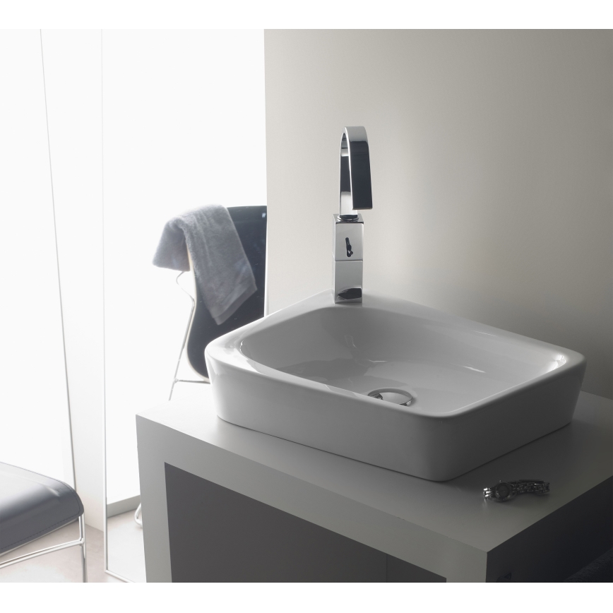 Bathco 4001 - Opzetwastafel ARAGON 50x40,5 cm porselein/wit