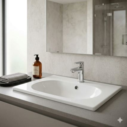 Bathco 4015 - Opzetwastafel CASTELLON Ø 35 cm porselein/wit