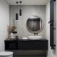 Bathroom Hanglamp aan een touw TURYN 1xGU10/10W/230V IP44 zwart