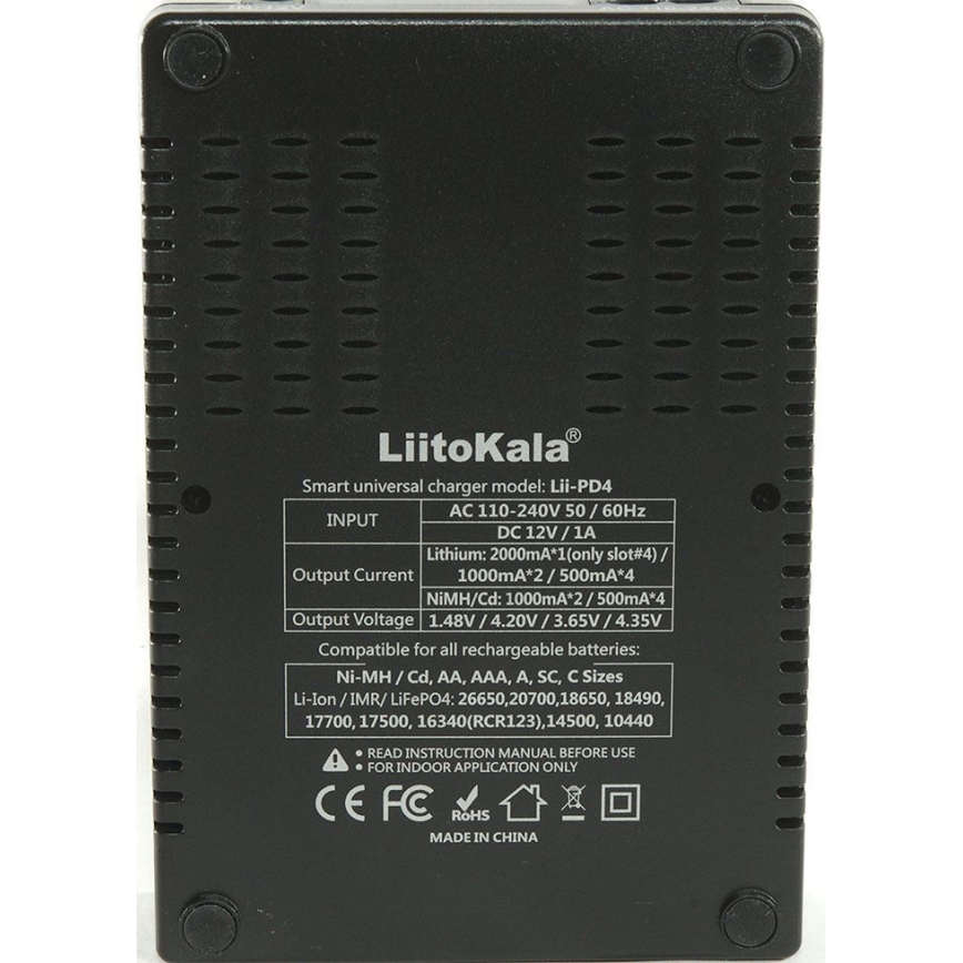 Batterijlader voor A/AA/AAA/18650/20700/26650/22650