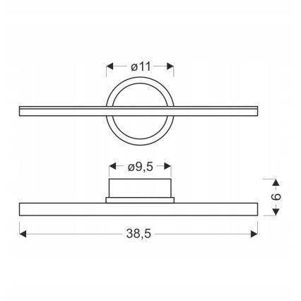 BATUTA LED Wandlamp 10W 230V bruin