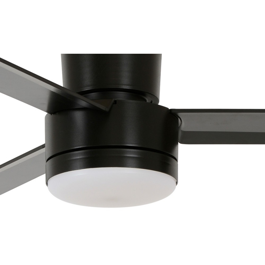 BAYSIDE 213037 - LED-plafondventilator LAGOON GX53/17W/230V zwart + afstandsbediening