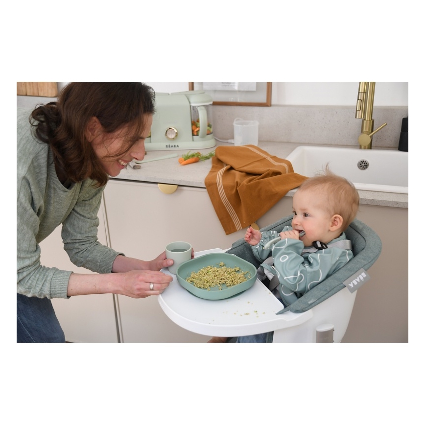 Beaba - 4-delige eetset voor kinderen, saliegroen