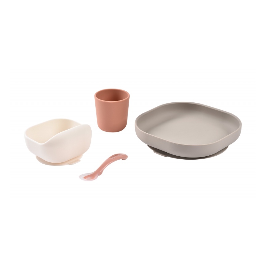 Beaba - Kinderservies Terracotta, 4-delig