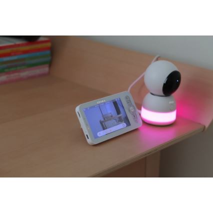 Beaba - Slimme oplaadbare babyfoon met ZEN NIGHT 720p 5V 4000 mAh Wi-Fi wit