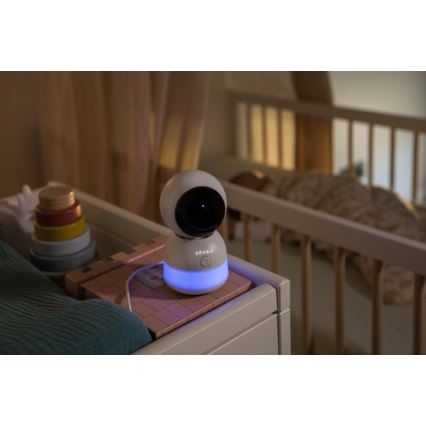 Beaba - Slimme oplaadbare babyfoon met ZEN NIGHT 720p 5V 4000 mAh Wi-Fi wit