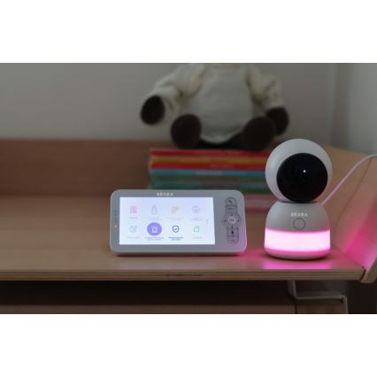 Beaba - Slimme oplaadbare babyfoon met ZEN NIGHT 720p 5V 4000 mAh Wi-Fi wit