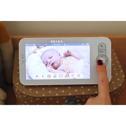 Beaba - Slimme oplaadbare babyfoon met ZEN NIGHT 720p 5V 4000 mAh Wi-Fi wit