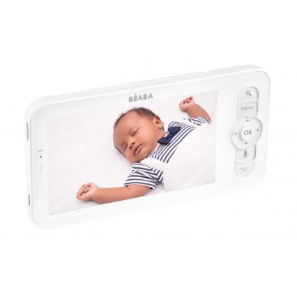 Beaba - Slimme oplaadbare babyfoon met ZEN NIGHT 720p 5V 4000 mAh Wi-Fi wit